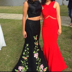 Black Sherri Hill Two Piece Dress